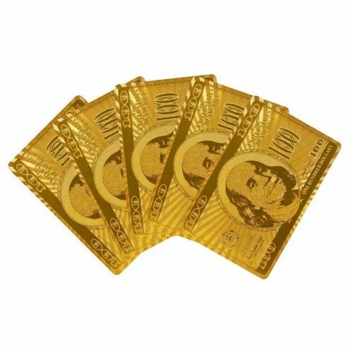 Gold plated playing cards.
