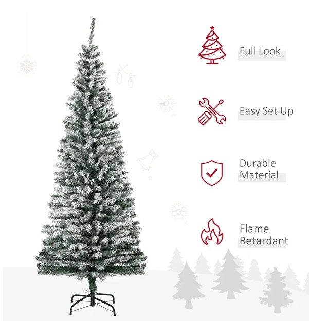 6ft Artificial Snow Flocked Christmas Tree
