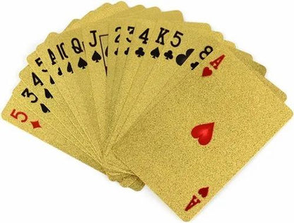 Gold plated playing cards.