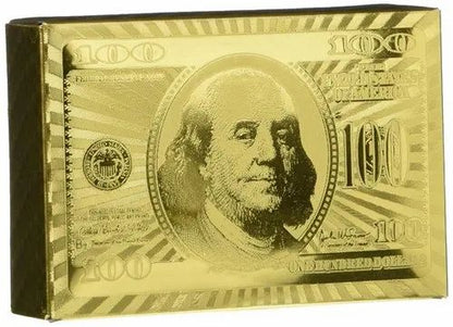 Gold plated playing cards.